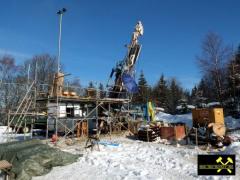 Bohrung 2 - Zinnerzerkundung Lagerstätte Gottesberg im Vogtland, Sachsen, (D) (1) 22. Februar 2012.JPG